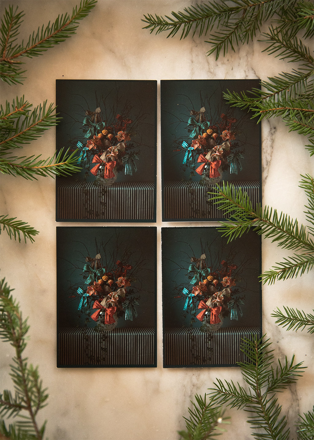 Merry Christmas 4-pack A7 cards